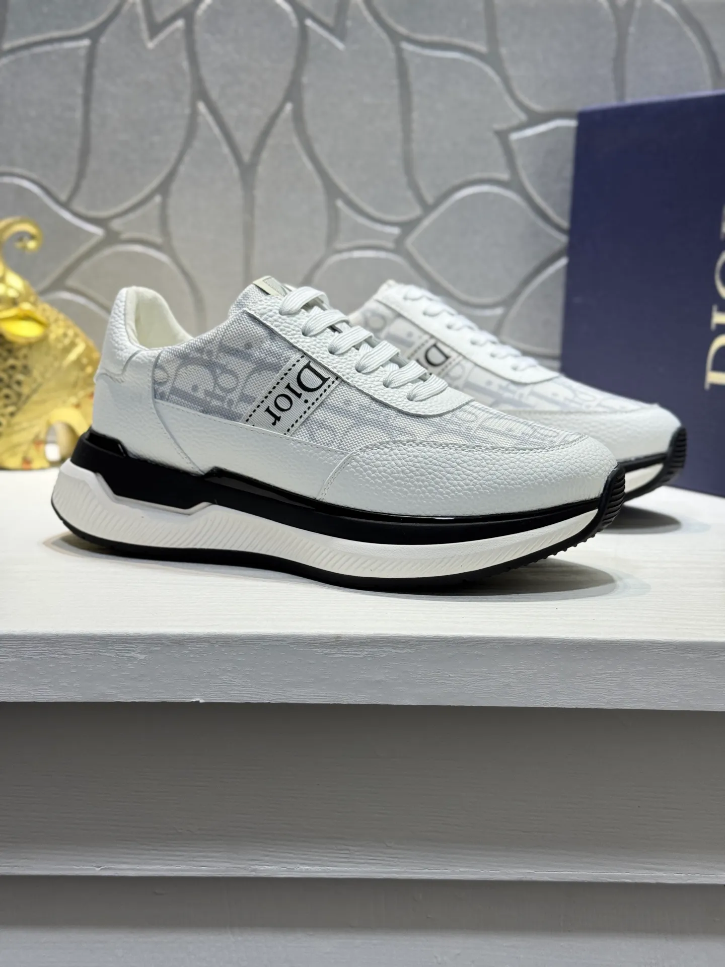 Men's shoes 💰440 [New model] 🦑🦑Dio* (Dior) sneakers, the latest model from the official website 🎁casual and fashionable high-top men's shoes 👟hot style 💥 simple and elegant version, exclusive for trendy men. Unique official website's latest brand elements 👑original decoration, imported cowhide with classic fabrics, fashionable and generous accessories, sheepskin lining, ✅ wear-resistant casual outsole. Size: 38-44 (45 customized